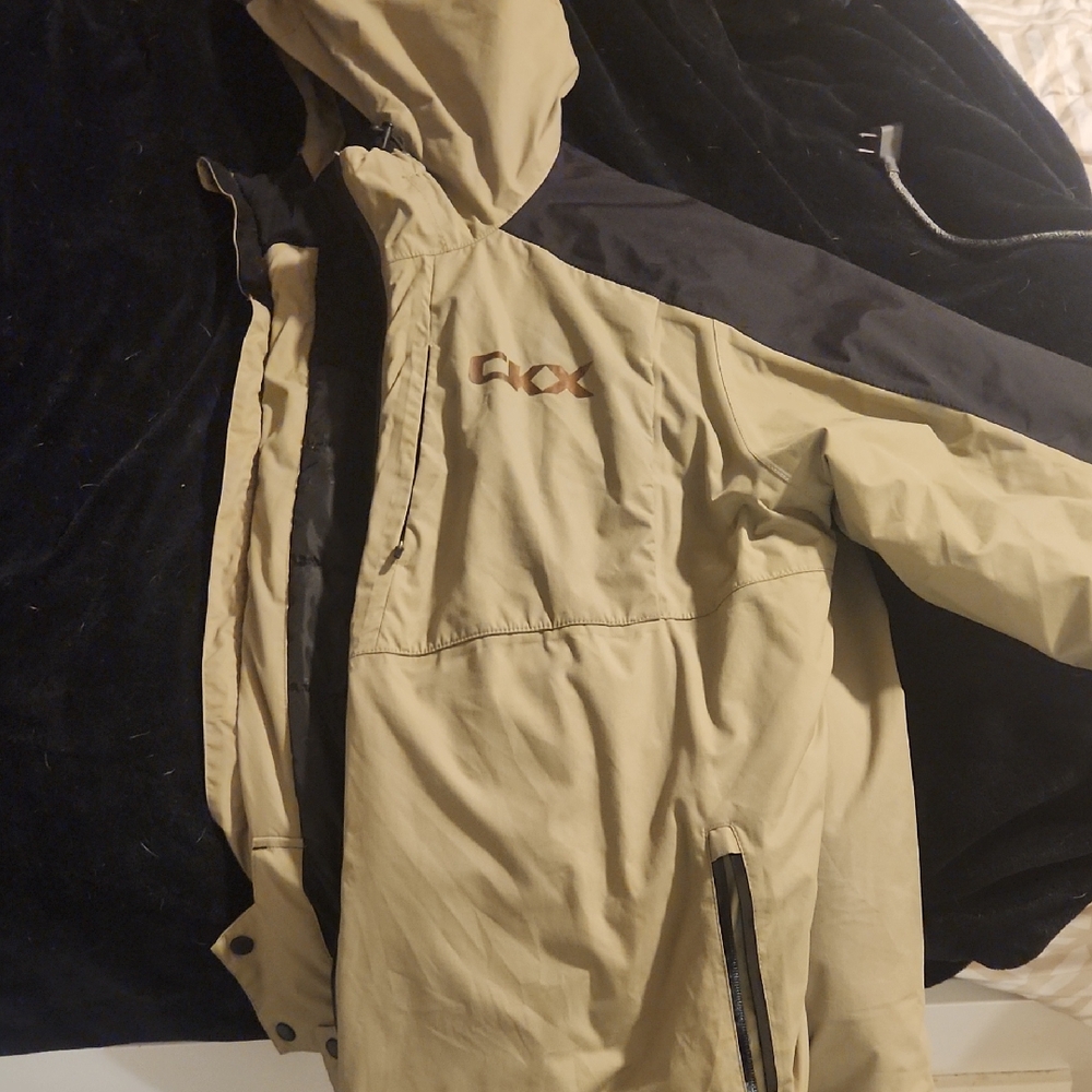 Ecko Beige and Black Hooded Jacket